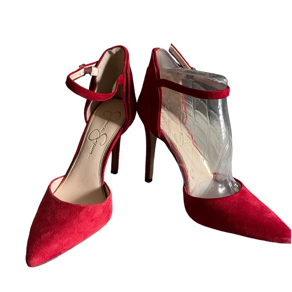 Jessica Simpson Red Ankle Strap Heels